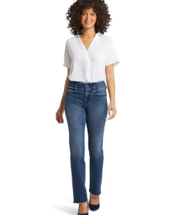 Women NYDJ Marilyn Fray Hem in Blue Valley