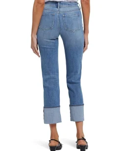 Jeans|NYDJ Marilyn Straight with Cuff Jeans in Barcelona Breeze