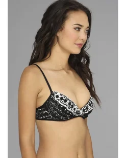 Badgley Mischka Swimwear|Swimsuits & Cover-Ups<Maya Shirred Underwire Bra Black