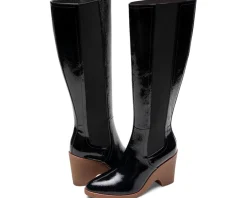 Aerosoles Memphis Black Patent Crinkled Faux Leather Hot