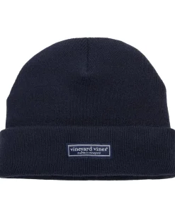 Vineyard Vines Merino Wool Watch Cap Nautical Navy Outlet