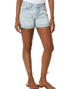 7 For All Mankind Mid Roll Shorts in Broken Twill Coco Prive Discount