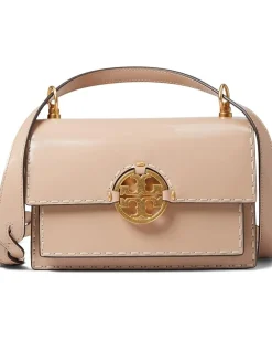 Handbags|Shoulder Bags|Tory Burch Miller Spazzolato Pick Stitch Small Flap Shoulder Bag Devon Sand