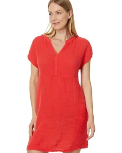 Women Michael Stars Mira Split Neck Dress