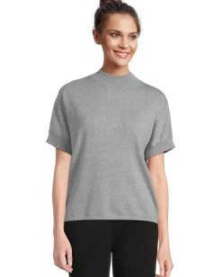 Sweaters|Elliott Lauren Modal Knits - High Neck Sweater with Extended Sleeves Heather Grey