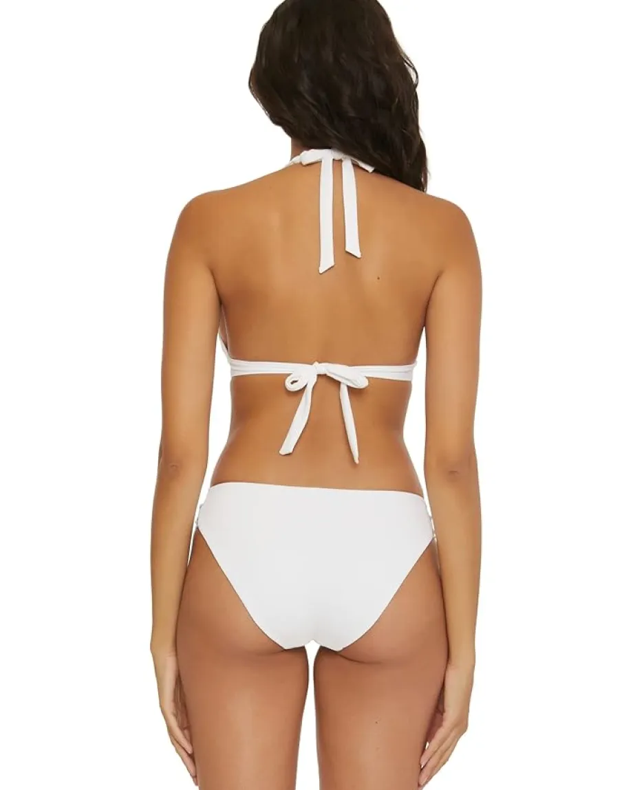 BECCA Swimwear|Swimsuits & Cover-Ups<Modern Edge Rib Daniella Corset Side Hipster White