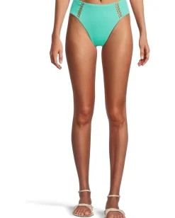 BECCA Swimwear|Swimsuits & Cover-Ups<Modern Edge Rib Elise French Cut Bottom Aqua Sea
