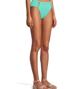 BECCA Swimwear|Swimsuits & Cover-Ups<Modern Edge Rib Elise French Cut Bottom Aqua Sea