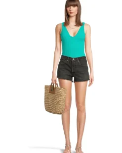 BECCA Swimwear|Swimsuits & Cover-Ups<Modern Edge Rib Sophie Lace Up One Piece Peacock