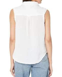 Women Michael Stars Monique Button-Down Tank