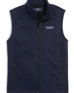 Vineyard Vines Mountain Sweater Fleece Vest Nautical Navy Online