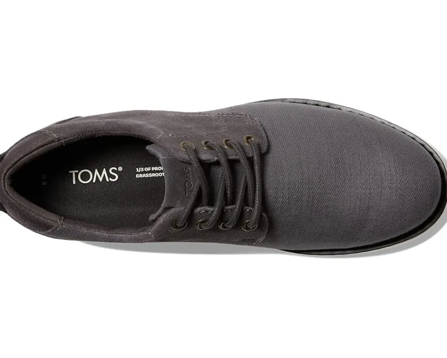 TOMS Navi Oxford Dress Casual Pavement Grey Heavy Twill/Suede Hot
