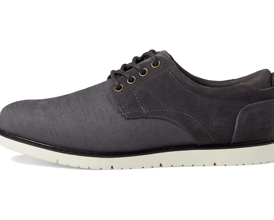 TOMS Navi Oxford Dress Casual Pavement Grey Heavy Twill/Suede Hot