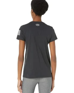 Activewear|Shirts & Tops|Under Armour New Freedom Logo T-Shirt Black/White