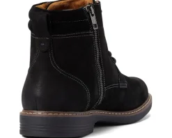 Boots|Florsheim Norwalk Plain Toe Lace-Up Boot Black Milled Nubuck