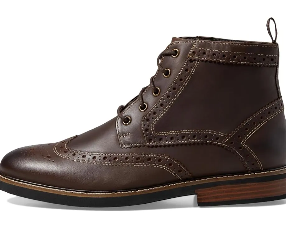Boots|Nunn Bush Odell Wingtip Boot with KORE Walking Comfort Technology Brown CH