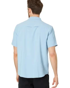 Activewear|Salty Crew Offshore Short Sleeve Tech Woven Marine Blue