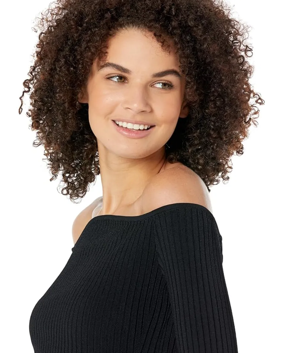 BCBGMAXAZRIA Sweaters<Off-the-Shoulder Sweater Black