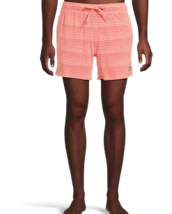 SAXX UNDERWEAR Oh Buoy 2-in-1 5" Volley Hibiscus/Coral Pop Stripe Hot