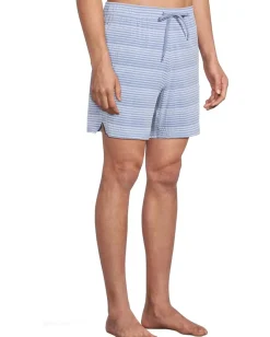 Activewear|Board Shorts|SAXX UNDERWEAR Oh Buoy 2-in-1 7" Volley Blue/Periwinkle Stripe