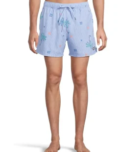 Activewear|Board Shorts|SAXX UNDERWEAR Oh Buoy 2-in-1 5" Volley Palmtastic/Bel Air Blue