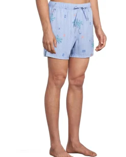 Activewear|Board Shorts|SAXX UNDERWEAR Oh Buoy 2-in-1 5" Volley Palmtastic/Bel Air Blue