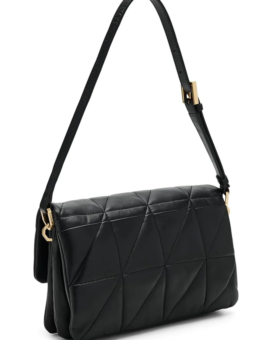 AllSaints Ondine Quilt Shoulder Black