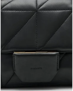 AllSaints Ondine Quilt Shoulder Black