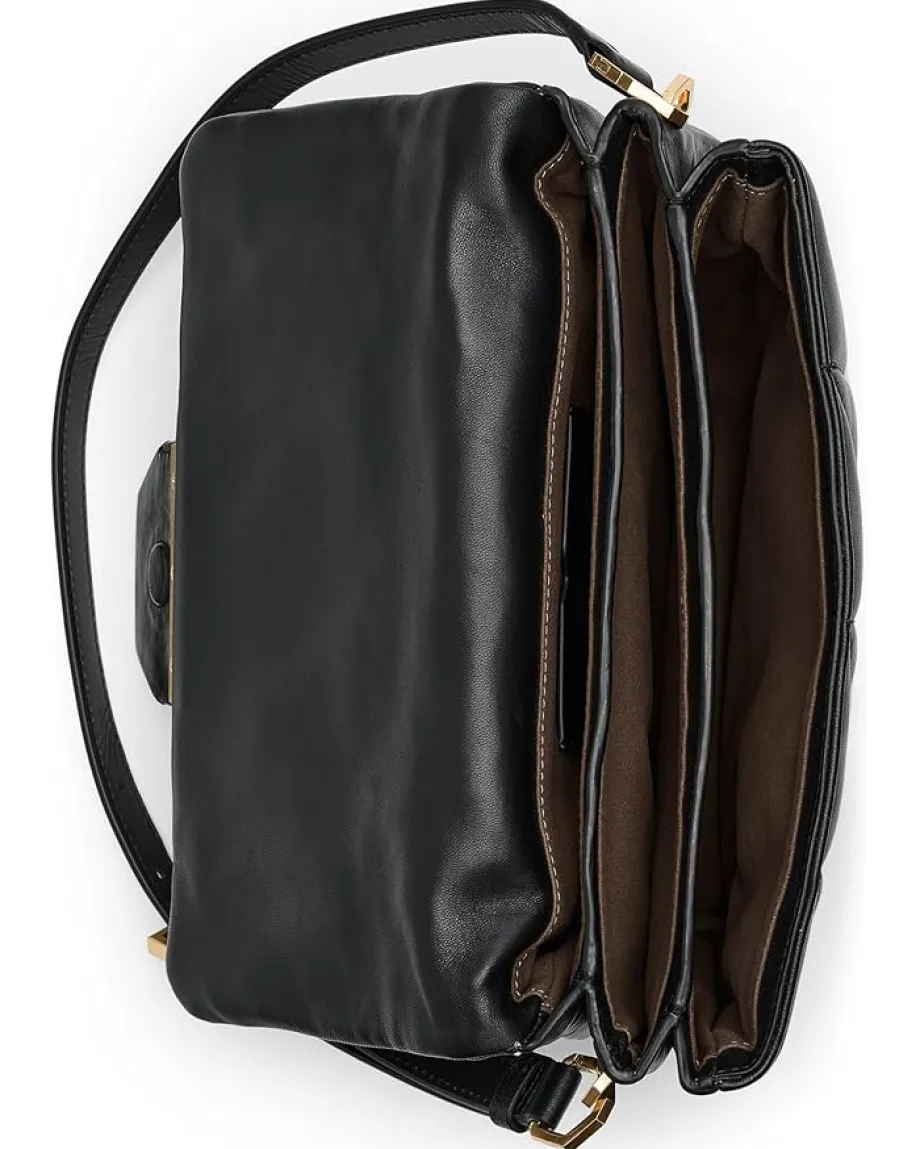 AllSaints Ondine Quilt Shoulder Black