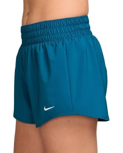 Activewear|Nike One Dri-FIT Mid-Rise 3" Brief-lined Shorts Green Abyss/Reflective Silver