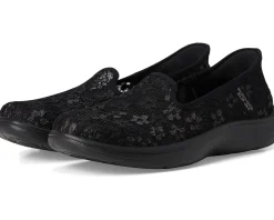SKECHERS Flats<On-the-go Flex Radiant Hands Free Slip-ins - Blossoms Black/Black
