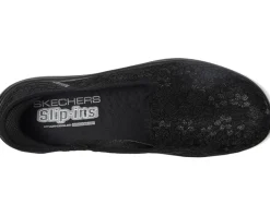 SKECHERS Flats<On-the-go Flex Radiant Hands Free Slip-ins - Blossoms Black/Black