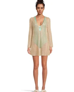 BECCA Swimwear|Swimsuits & Cover-Ups<Oragami Textured Knotted One Piece Aqua Sea