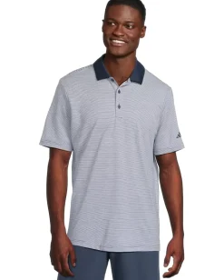 adidas Golf Activewear<Ottoman Short Sleeve Polo White/Collegiate Navy