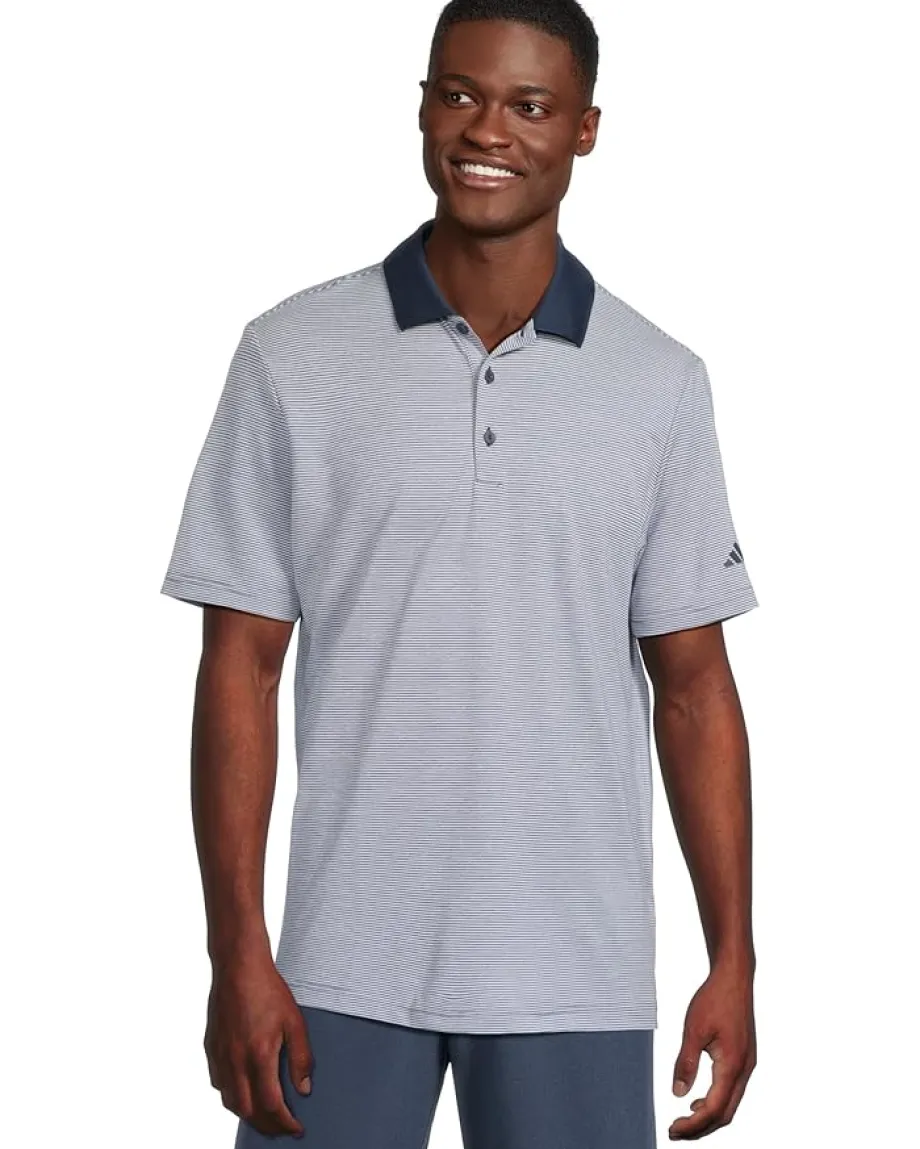 adidas Golf Activewear<Ottoman Short Sleeve Polo White/Collegiate Navy
