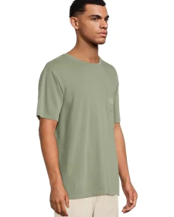 Activewear|T-Shirts|Vineyard Vines Outlined Surf Logo Short Sleeve Tee Dune Grass