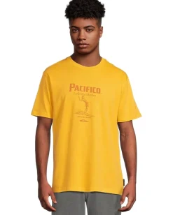 Quiksilver Activewear|T-Shirts<Pacifico Baja Arch Short Sleeve Screen Tee Sunshine