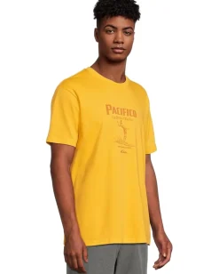 Quiksilver Activewear|T-Shirts<Pacifico Baja Arch Short Sleeve Screen Tee Sunshine
