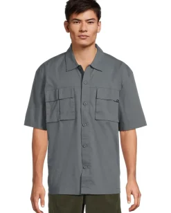 Prana Palisades Ripstop Short Sleeve Shirt Thundercloud Online