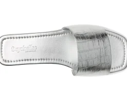 Seychelles Sandals|Sandals<Paris Croco Leather Slide Silver