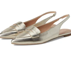 Jack Rogers Flats<Pennie Slingback Ballet - Leather Platinum