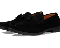 Stacy Adams Peppley Tassel Slip-On Black Suede