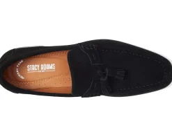 Stacy Adams Peppley Tassel Slip-On Black Suede