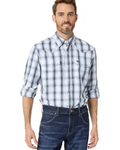 Wrangler Performance Long Sleeve Snap Plaid
