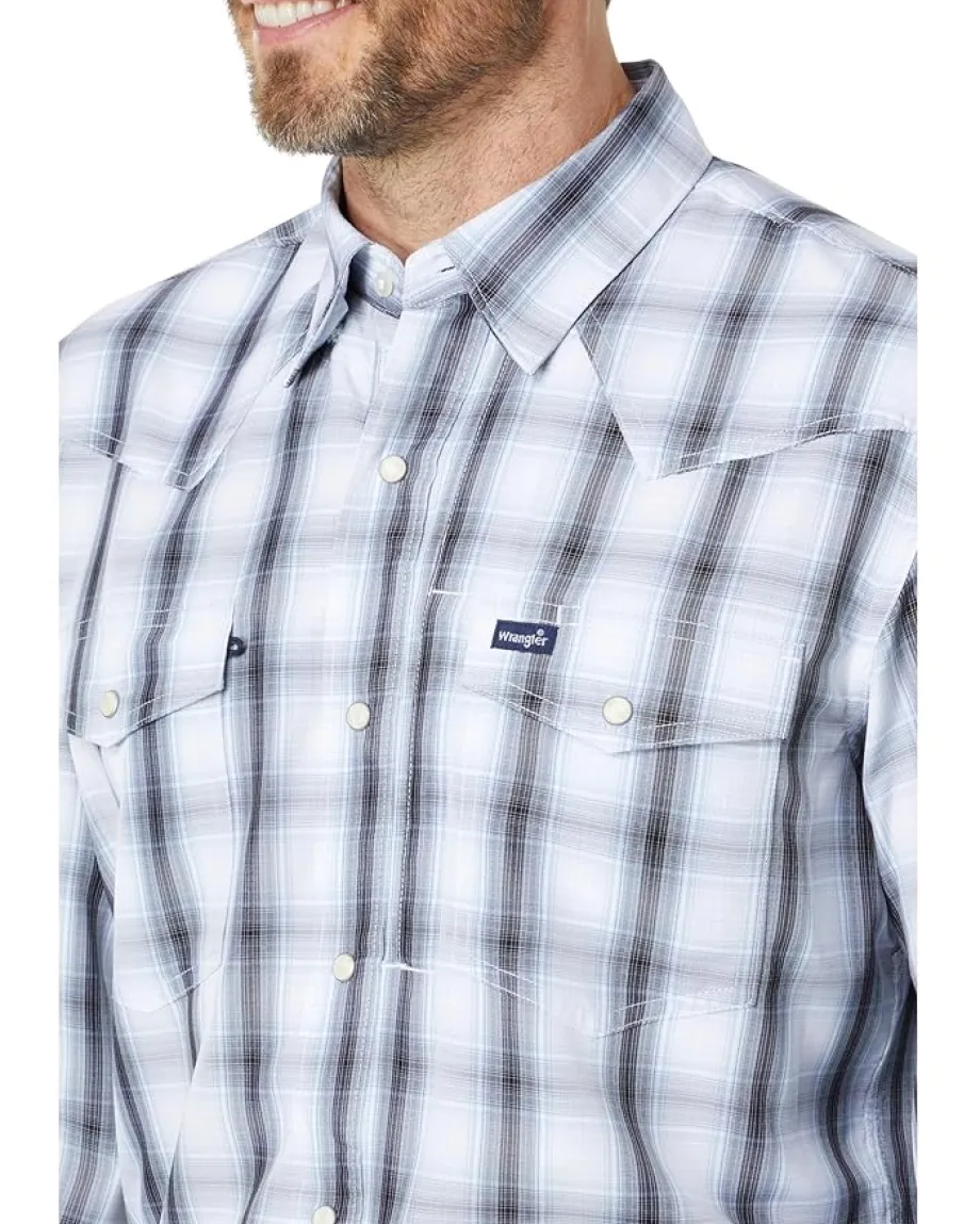 Wrangler Performance Long Sleeve Snap Plaid