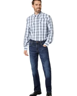 Wrangler Performance Long Sleeve Snap Plaid