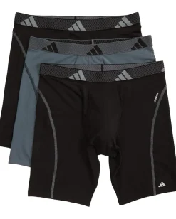 Activewear|adidas Performance Mesh Long Boxer Brief 3-Pack Black/Onix Grey/Black