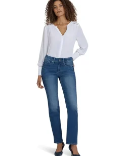 Jeans|NYDJ Petite Marilyn Straight Cool Marine