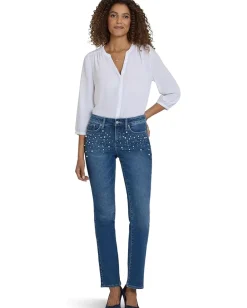 Jeans|NYDJ Petite Marilyn Straight Jeans in Lake Notre-Dame