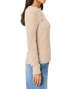 Women NIC+ZOE Petite Soft Thermal Button Top